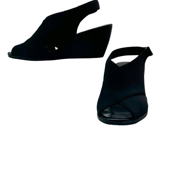 Bandolina wedge black comfy sandals size 10 Party  Casual - Picture 1 of 9